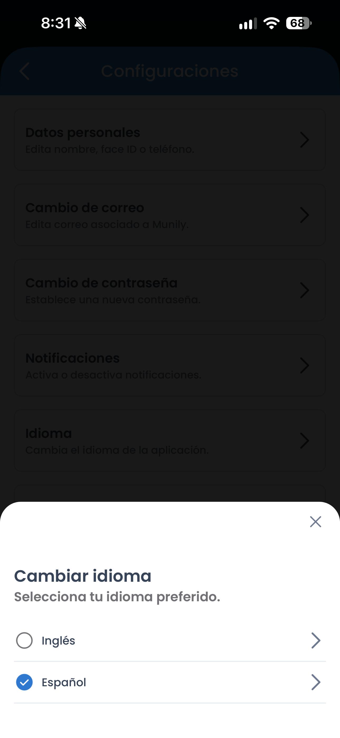 Captura 4 de 5 de la guía: Cómo cambiar el idioma de la app