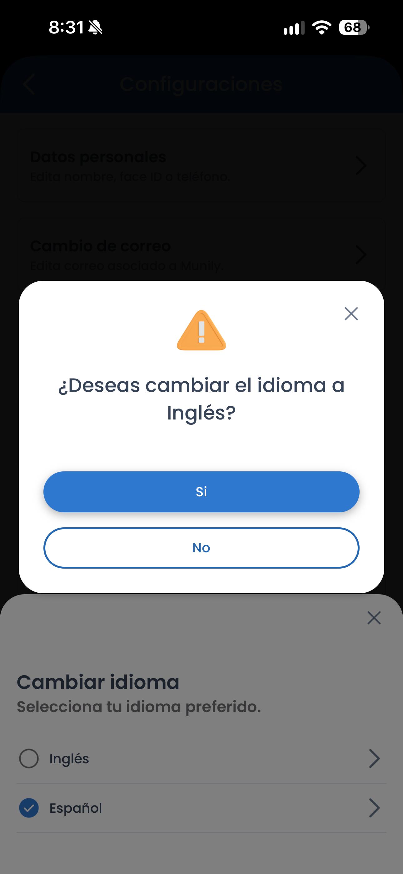 Captura 5 de 5 de la guía: Cómo cambiar el idioma de la app