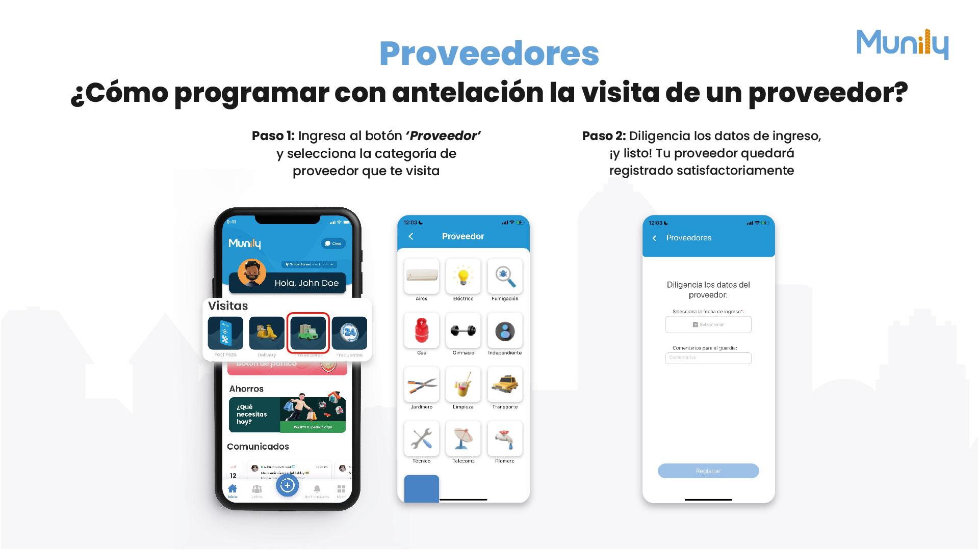 Screenshot from the guide: Schedule a service provider visit! 🔩